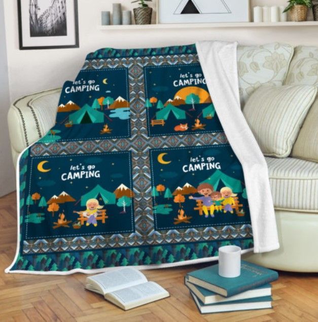 Go Camping Sherpa Fleece Blanket