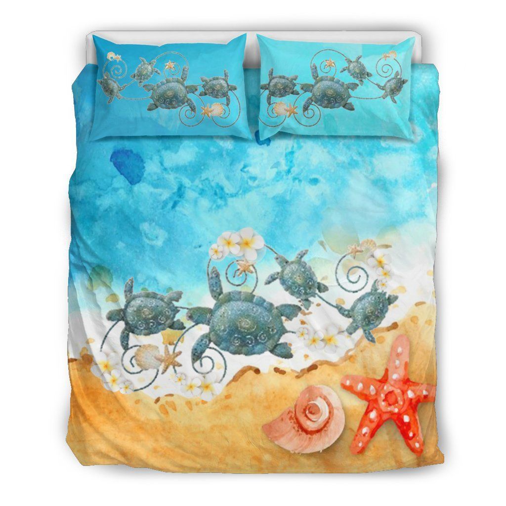 Go To Beach Turtle Bedding Set