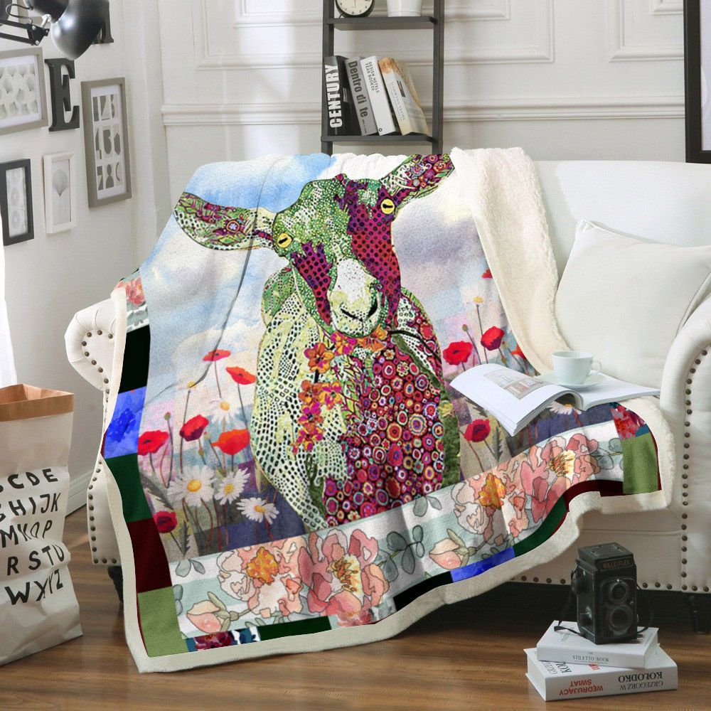 Goat Sherpa Fleece Blanket
