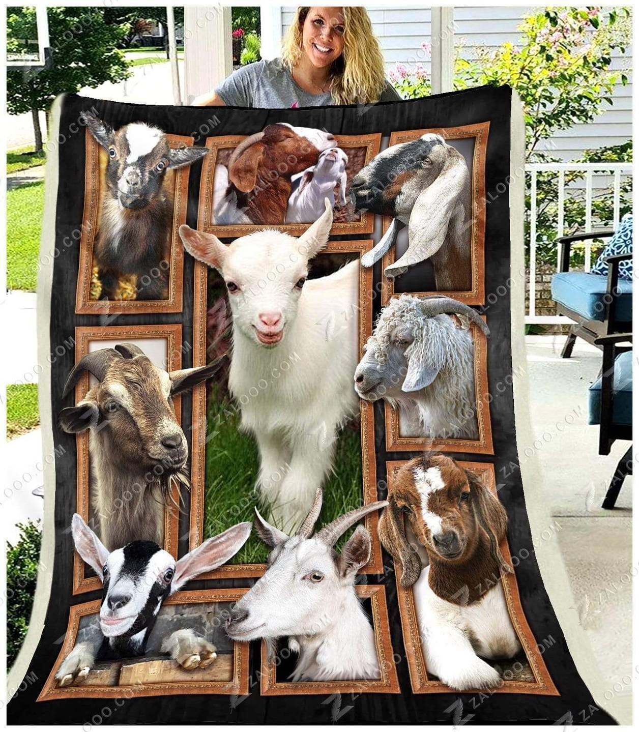 Goat Sherpa Fleece Blanket
