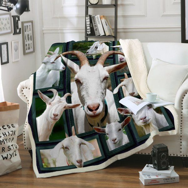 Goat Sherpa Fleece Blanket