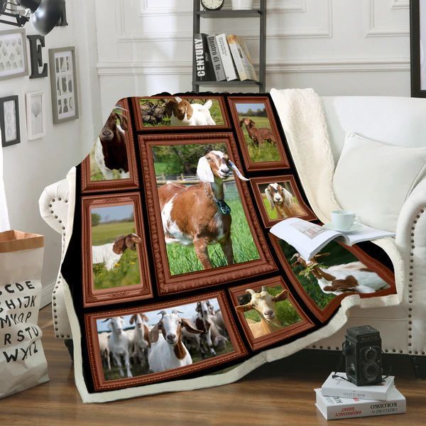 Goat Sherpa Fleece Blanket