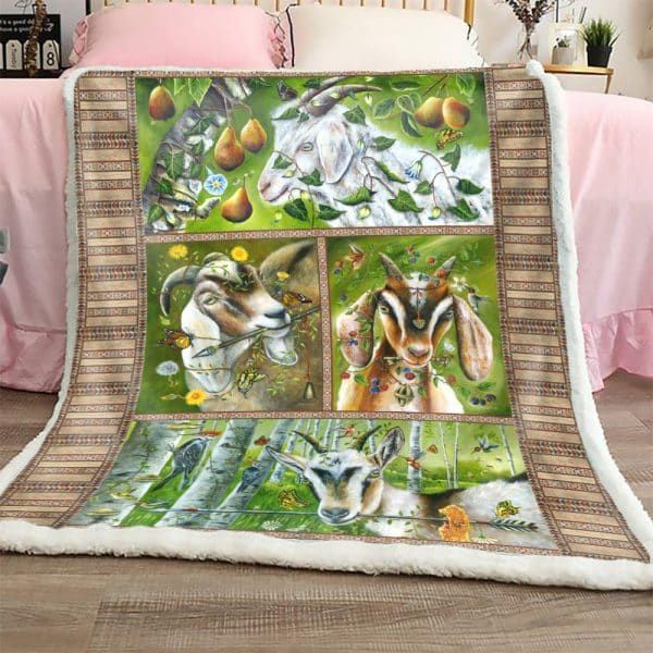 Goat Sherpa Fleece Blanket