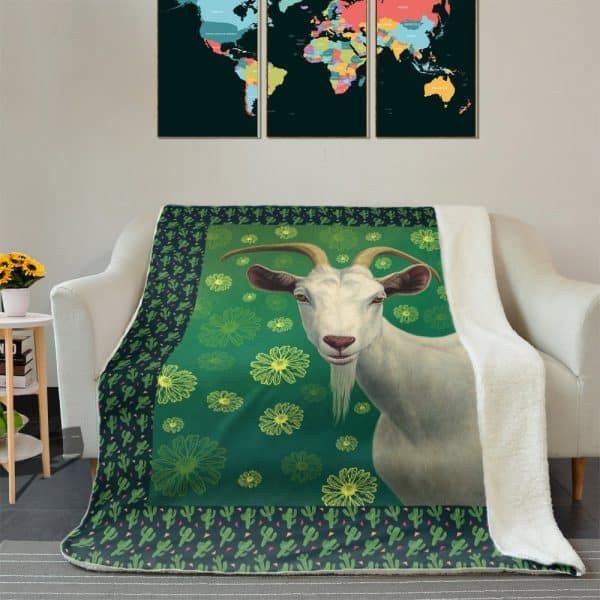 Goat Sherpa Fleece Blanket