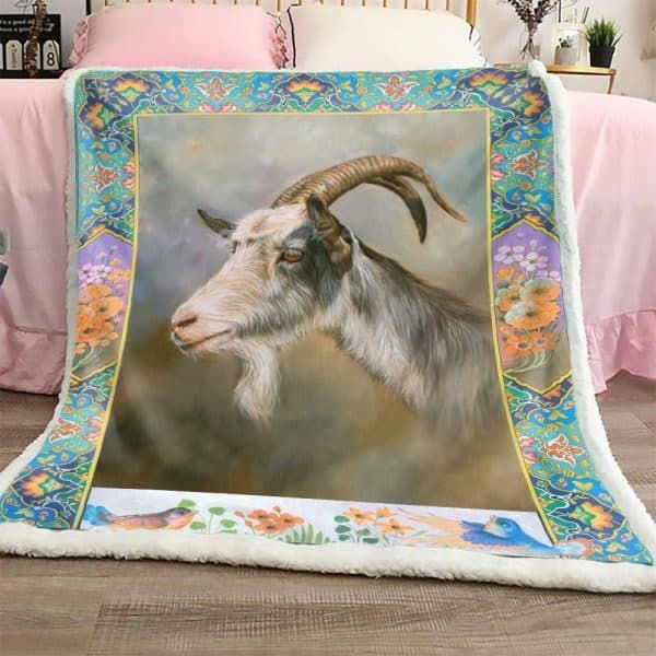 Goat Sherpa Fleece Blanket