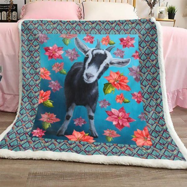 Goat Sherpa Fleece Blanket