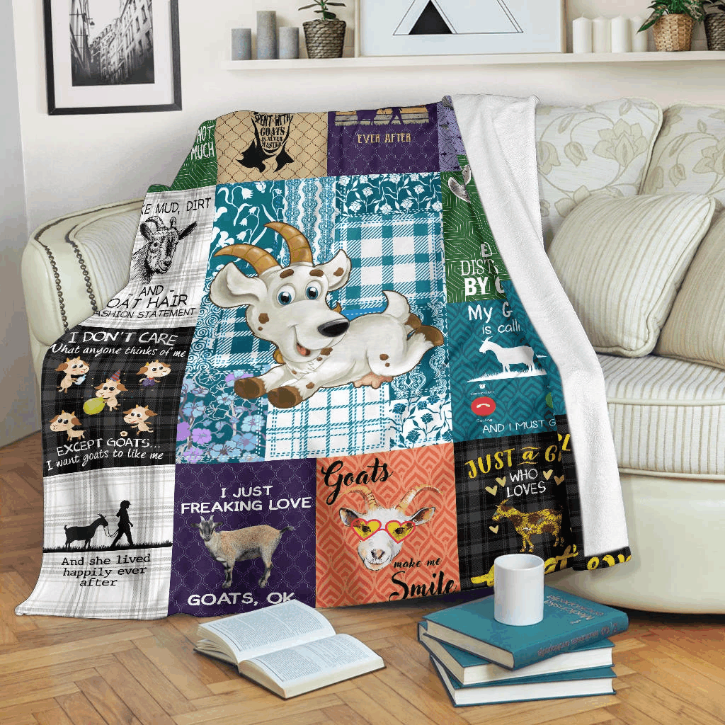 Goat Sherpa Fleece Blanket