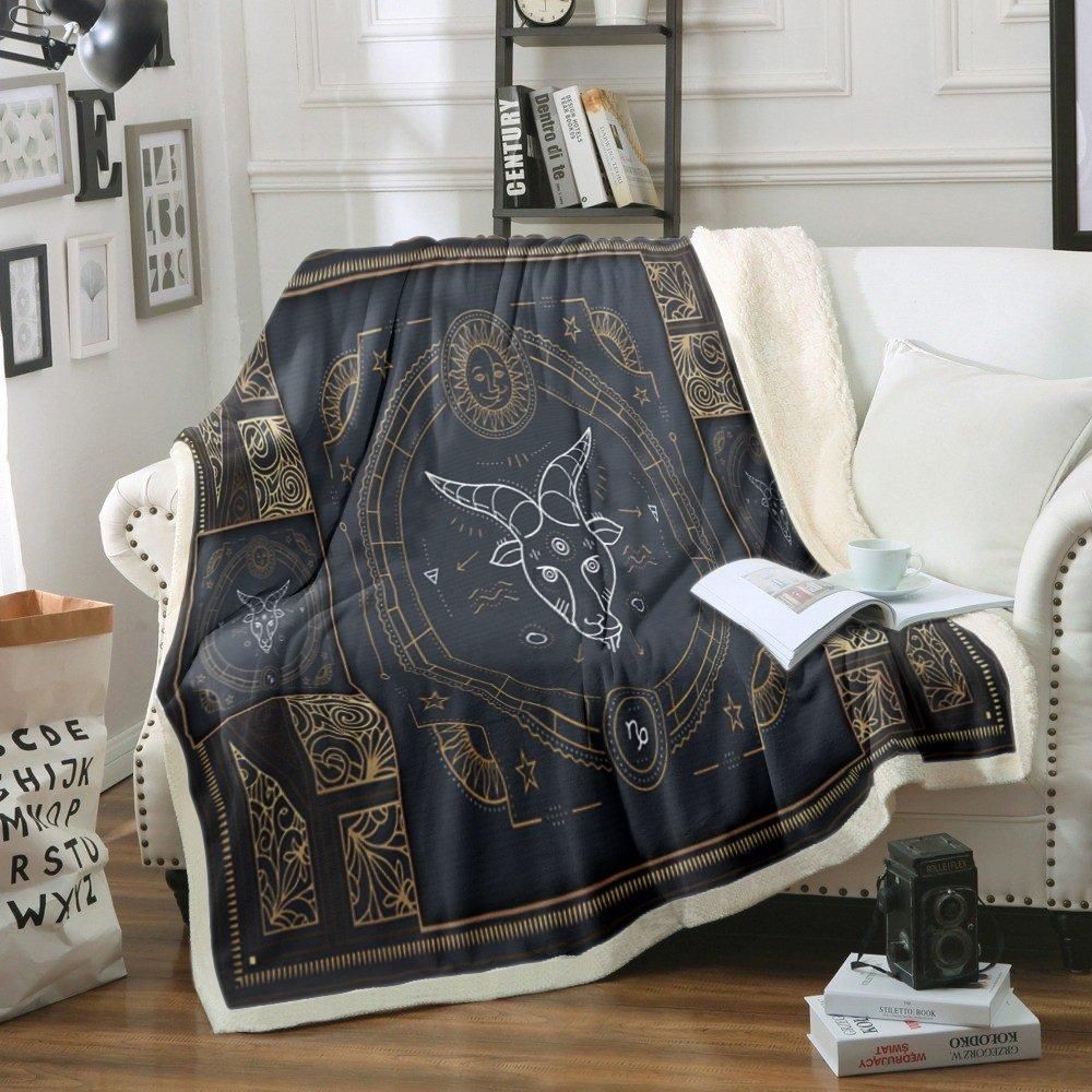 Goat Sherpa Fleece Blanket