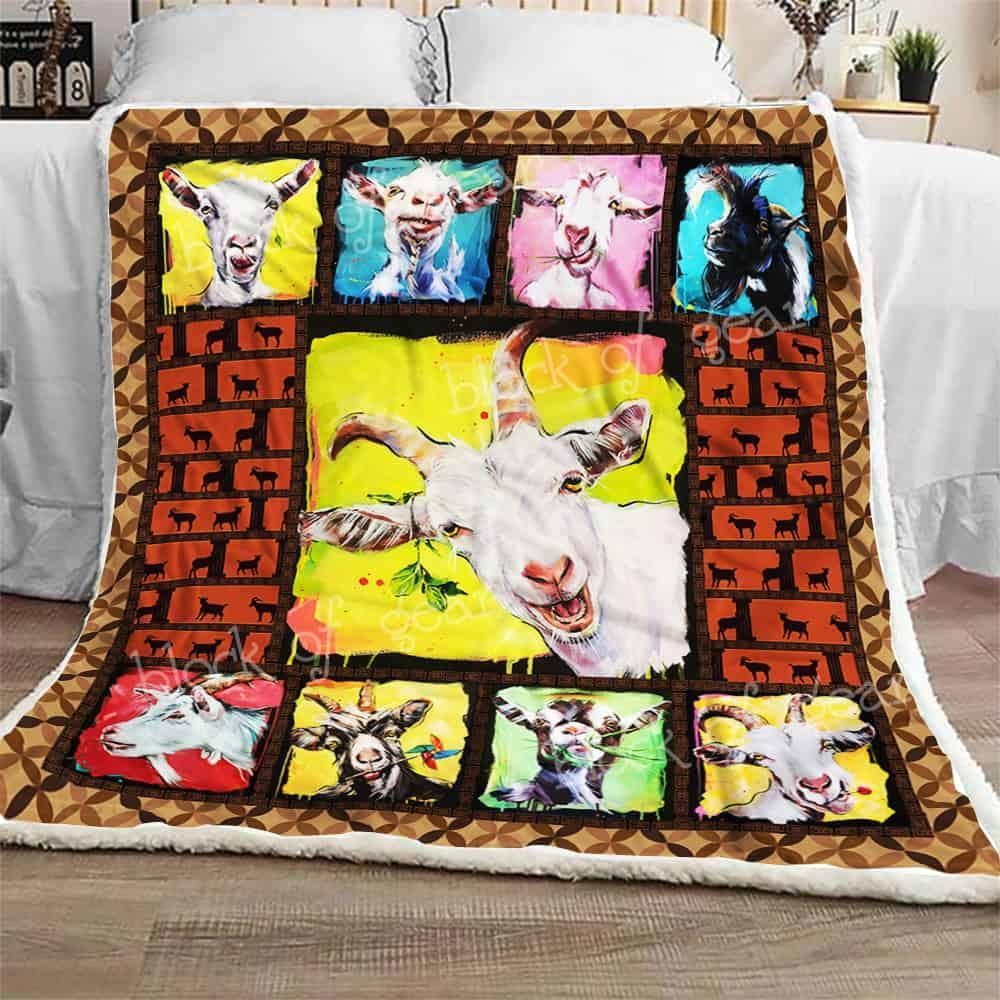 Goat Sherpa Fleece Blanket