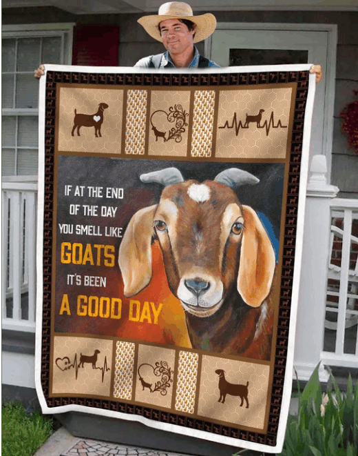 Goat Sherpa Fleece Blanket