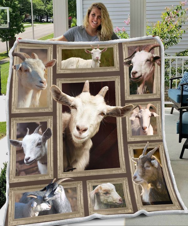 Goat Cute Sherpa Fleece Blanket