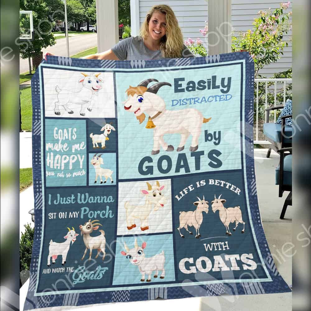 Goat Goat Make Me Happy Quilt Blanket DHC3112647TD