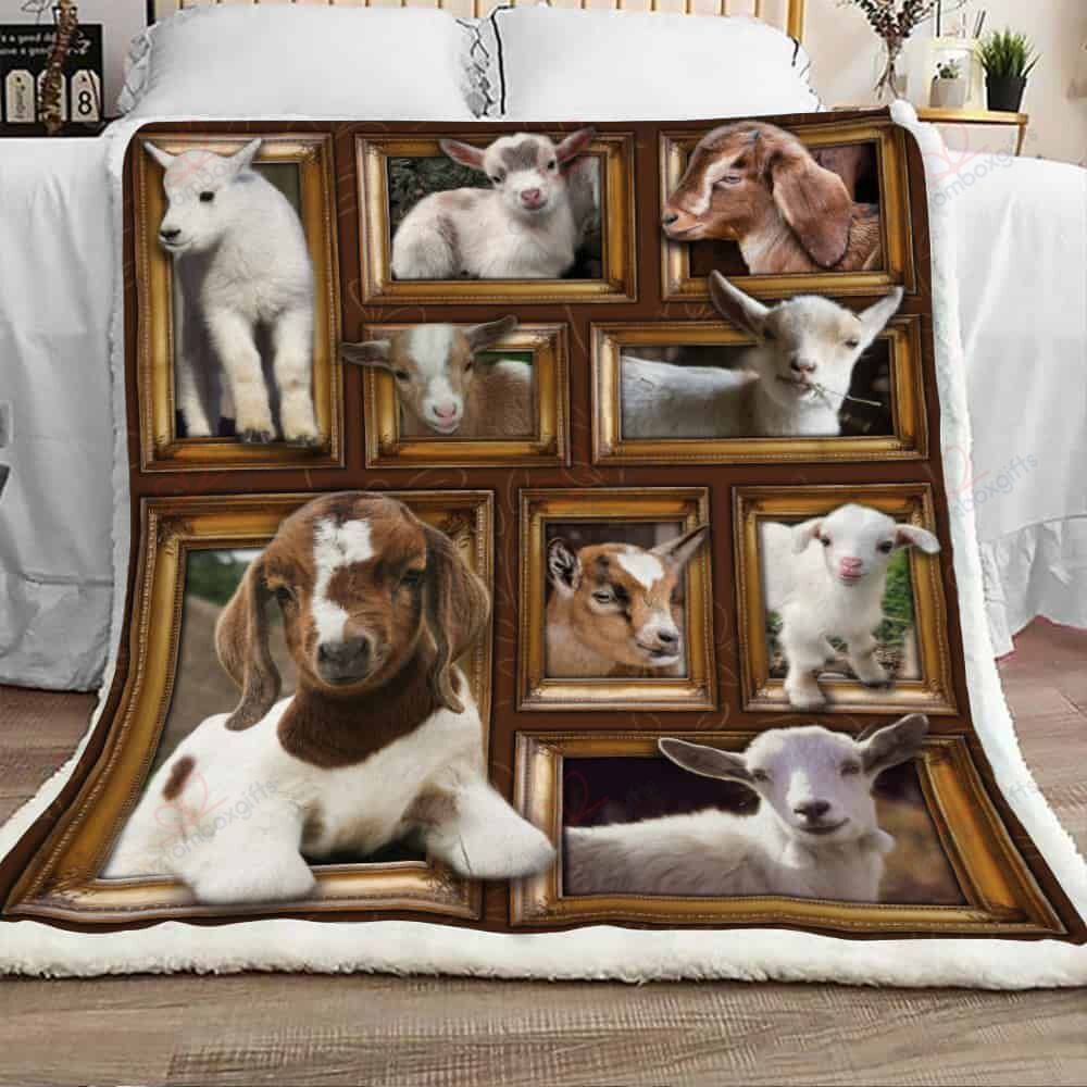 Goat Sherpa Fleece Blanket