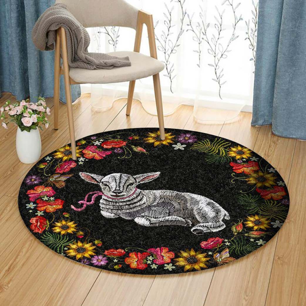Goat Round Carpet