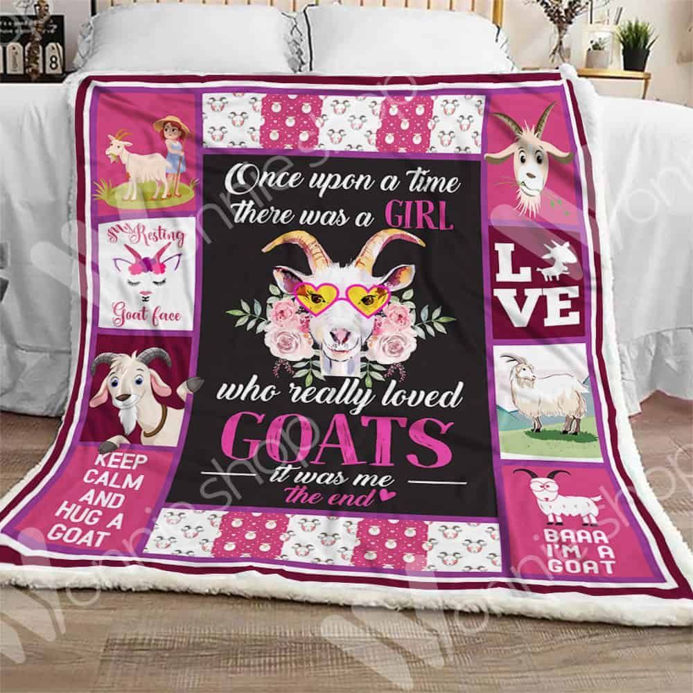 Goat Keep Calm And Hug A Goat Sherpa Fleece Blanket