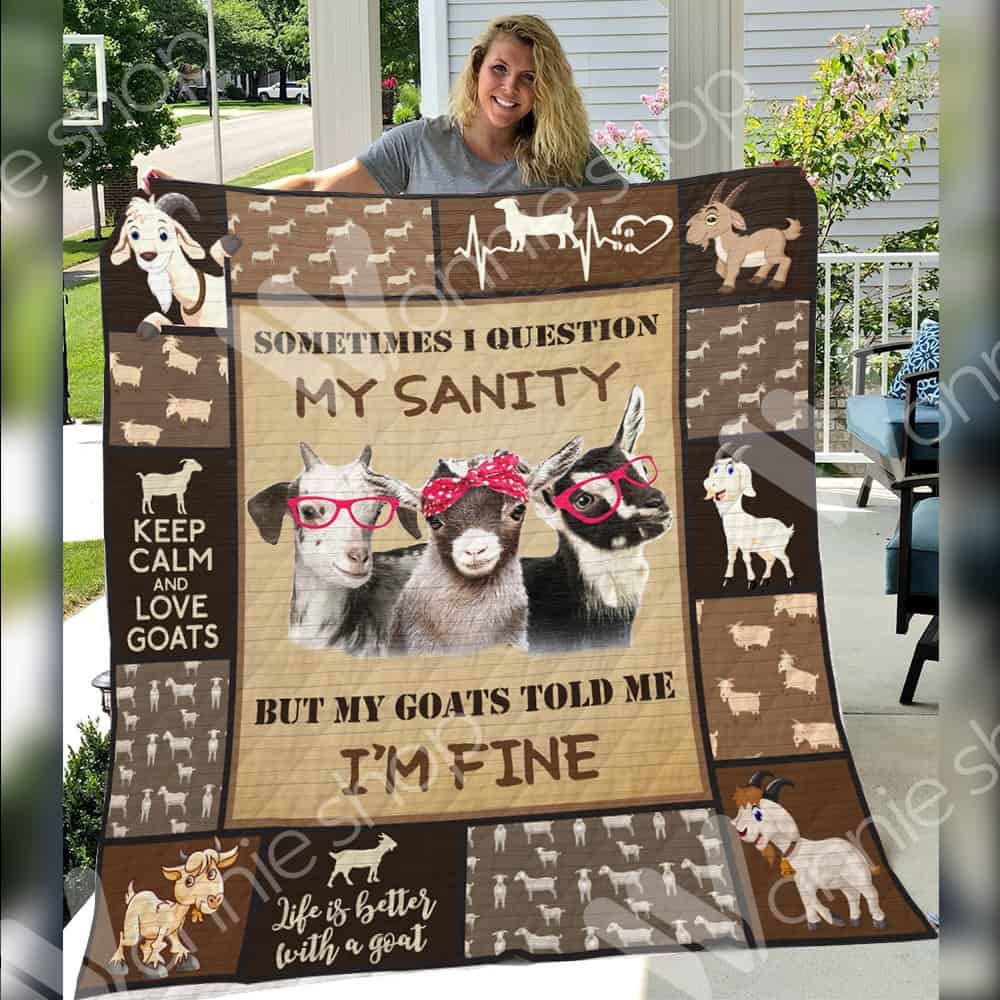 Goat Keep Calm And Love Goats Quilt Blanket DHC3112646TD