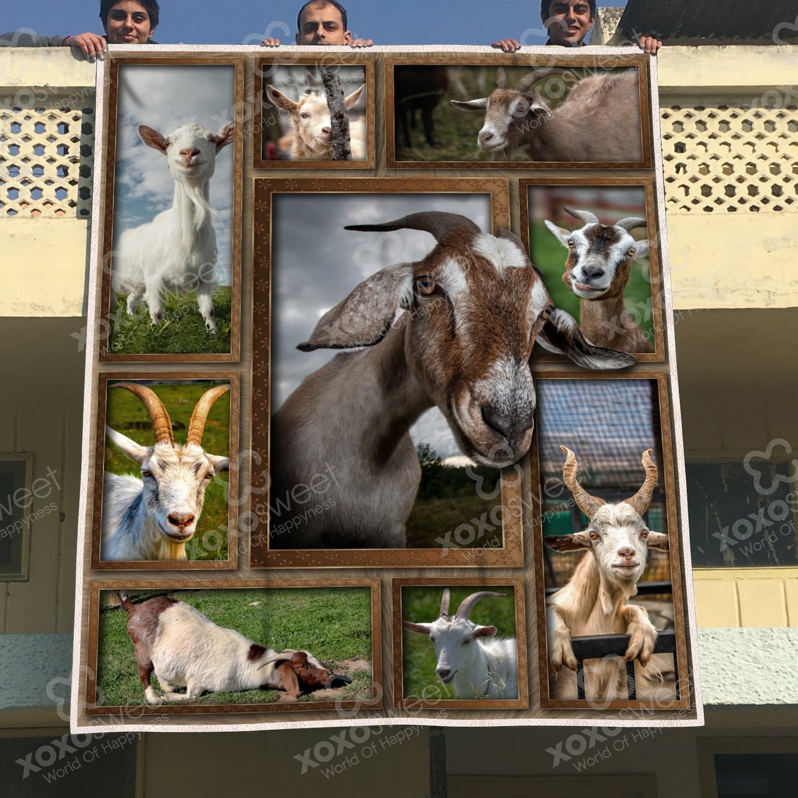 Goat Last Calendar Quilt Blanket DHC020120358TD