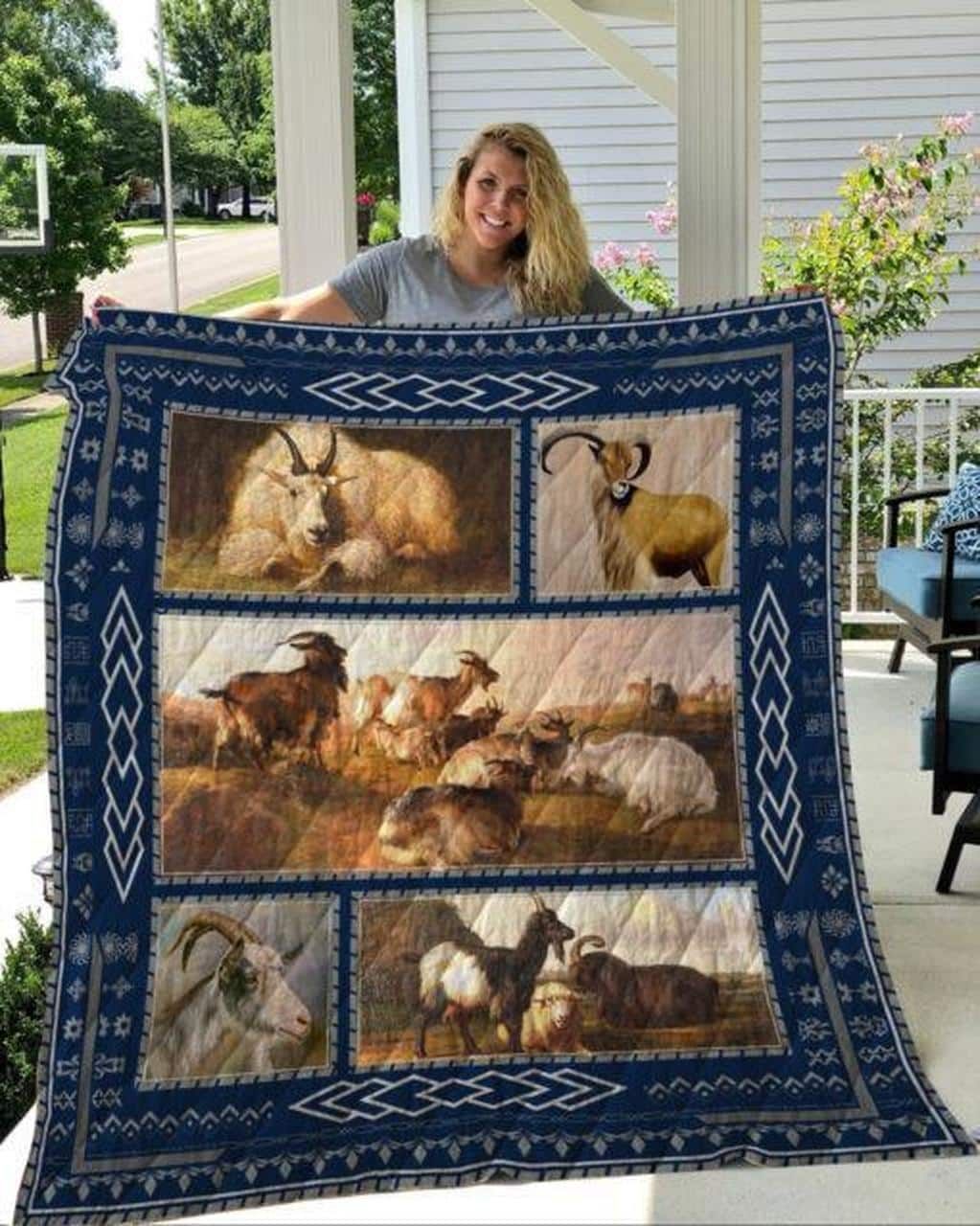 Goat Little By Little Quilt Blanket DHC020120359TD