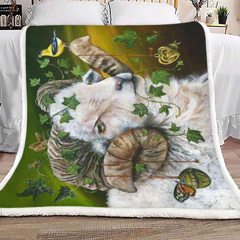 Goat Sherpa Fleece Blanket