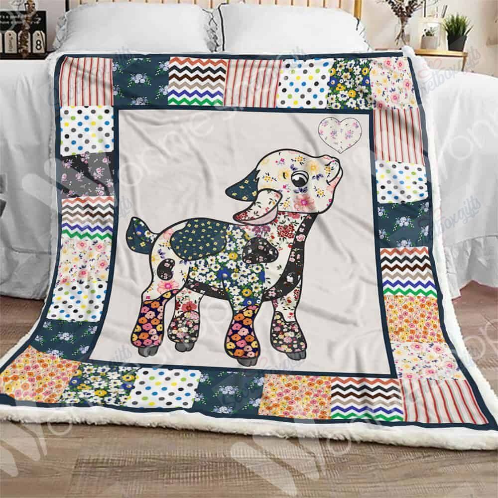 Goat Pattern Fleece Blanket