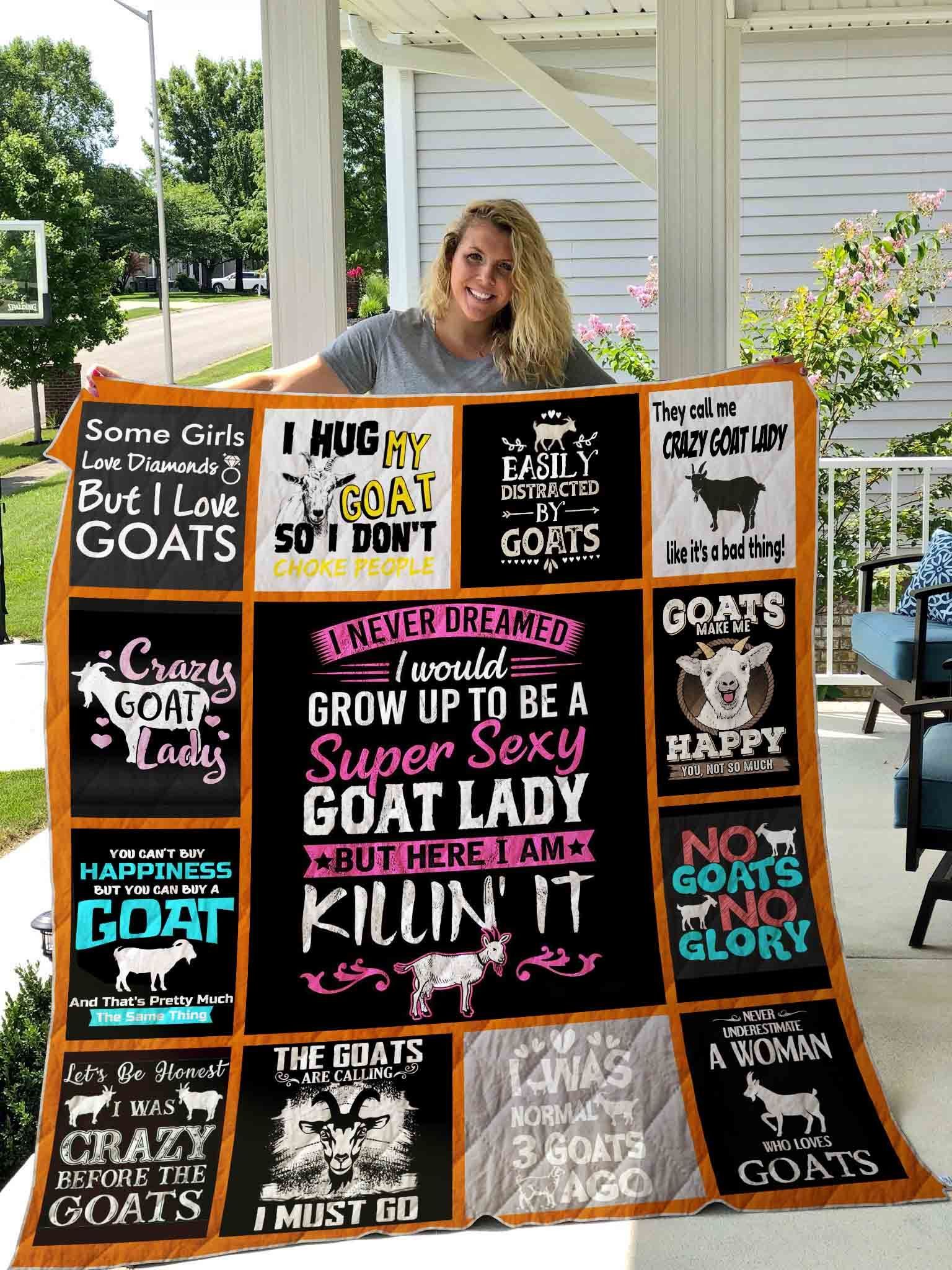 Goat Text GS-CL-DT2706 Quilt Blanket