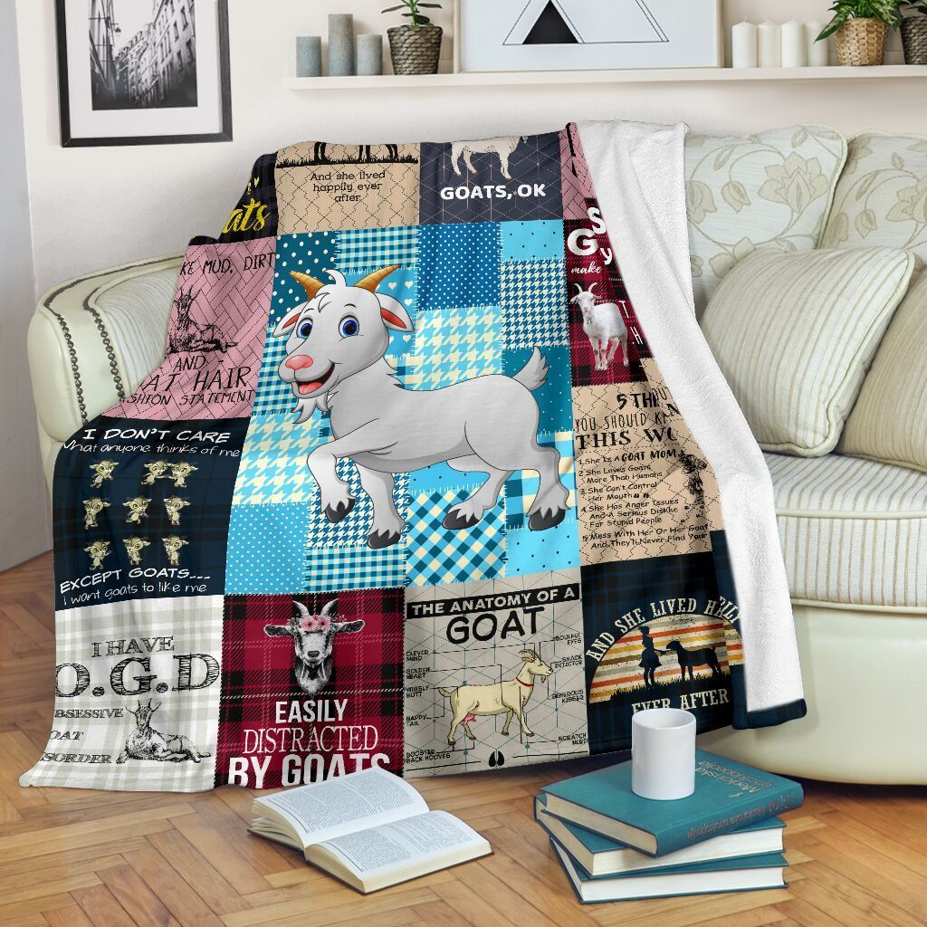 Goats Sherpa Fleece Blanket