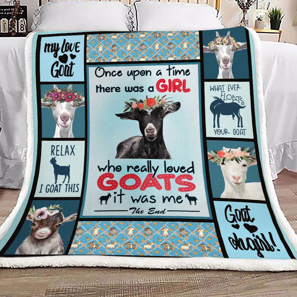 Goats Girl Once Upon A Time There Was A Girl Fleece Blanket