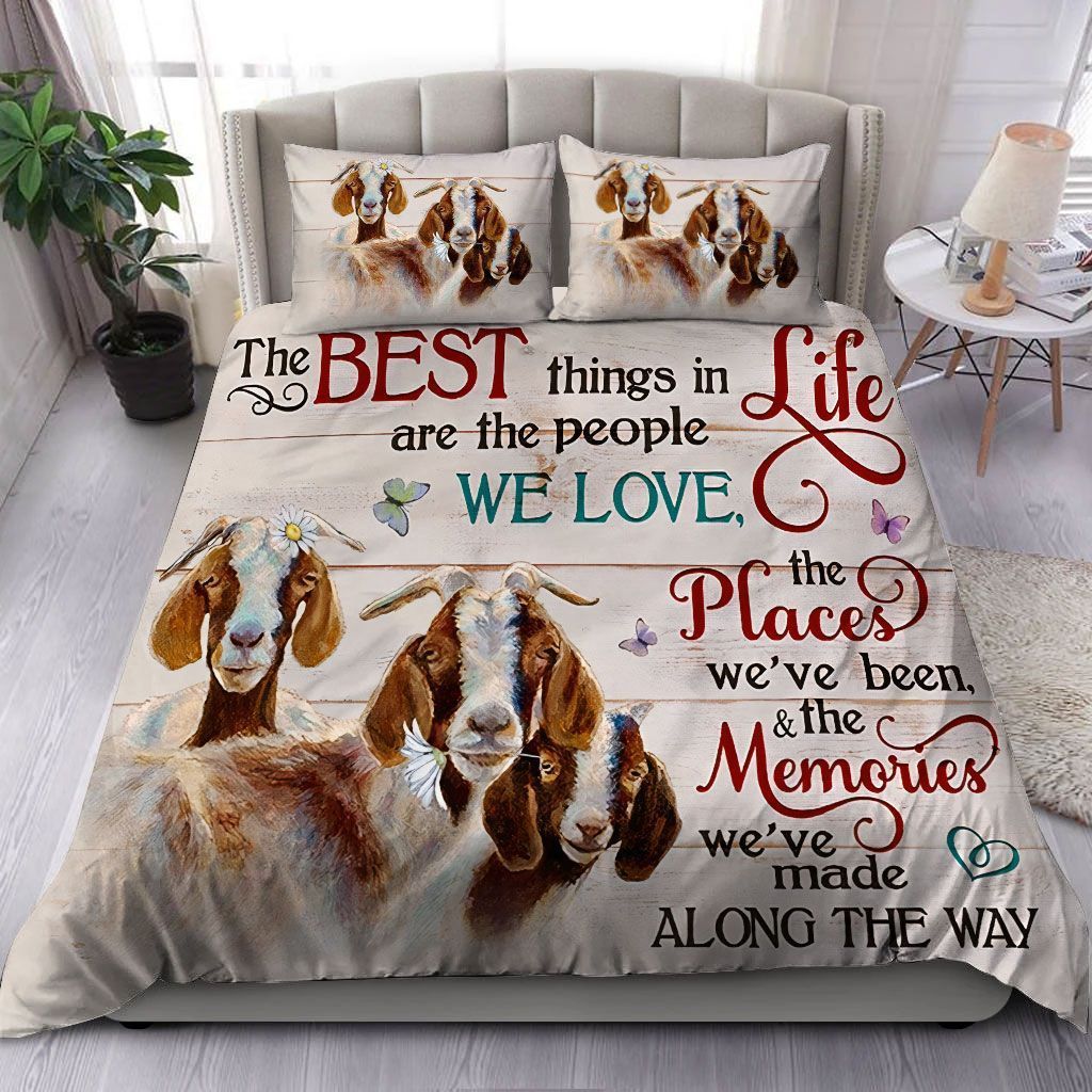 Goats The Best Things In Life Bedding Set