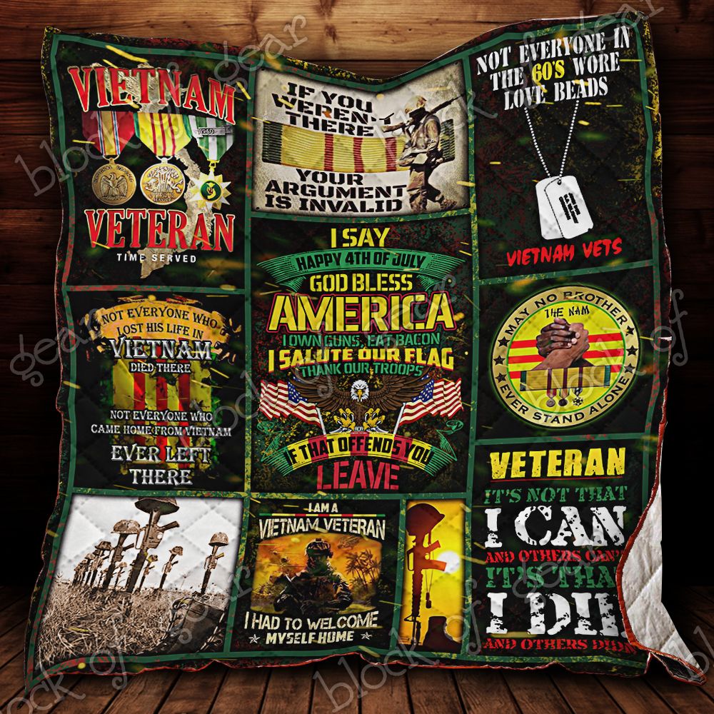 God Bless America Vietnam Veteran Quilt Ps105 Dhc11122016Dd