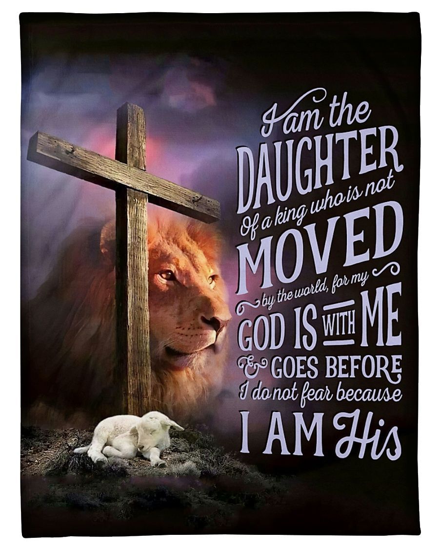 God I Am The Daughter Of The King Sherpa Fleece Blanket