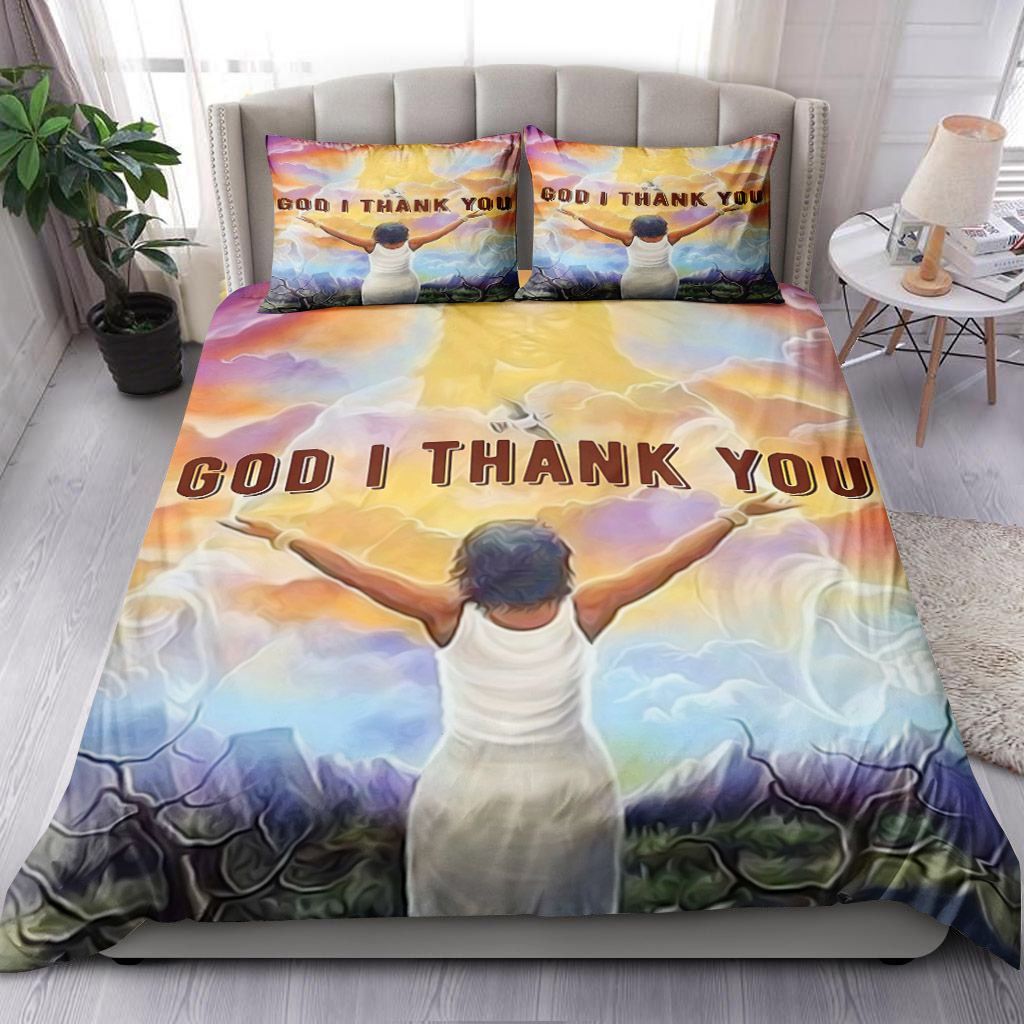 God I Thank You Bedding Set