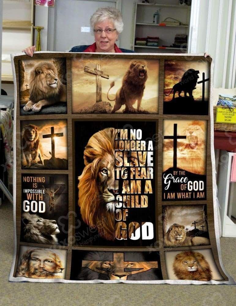 God Lion Sherpa Fleece Blanket