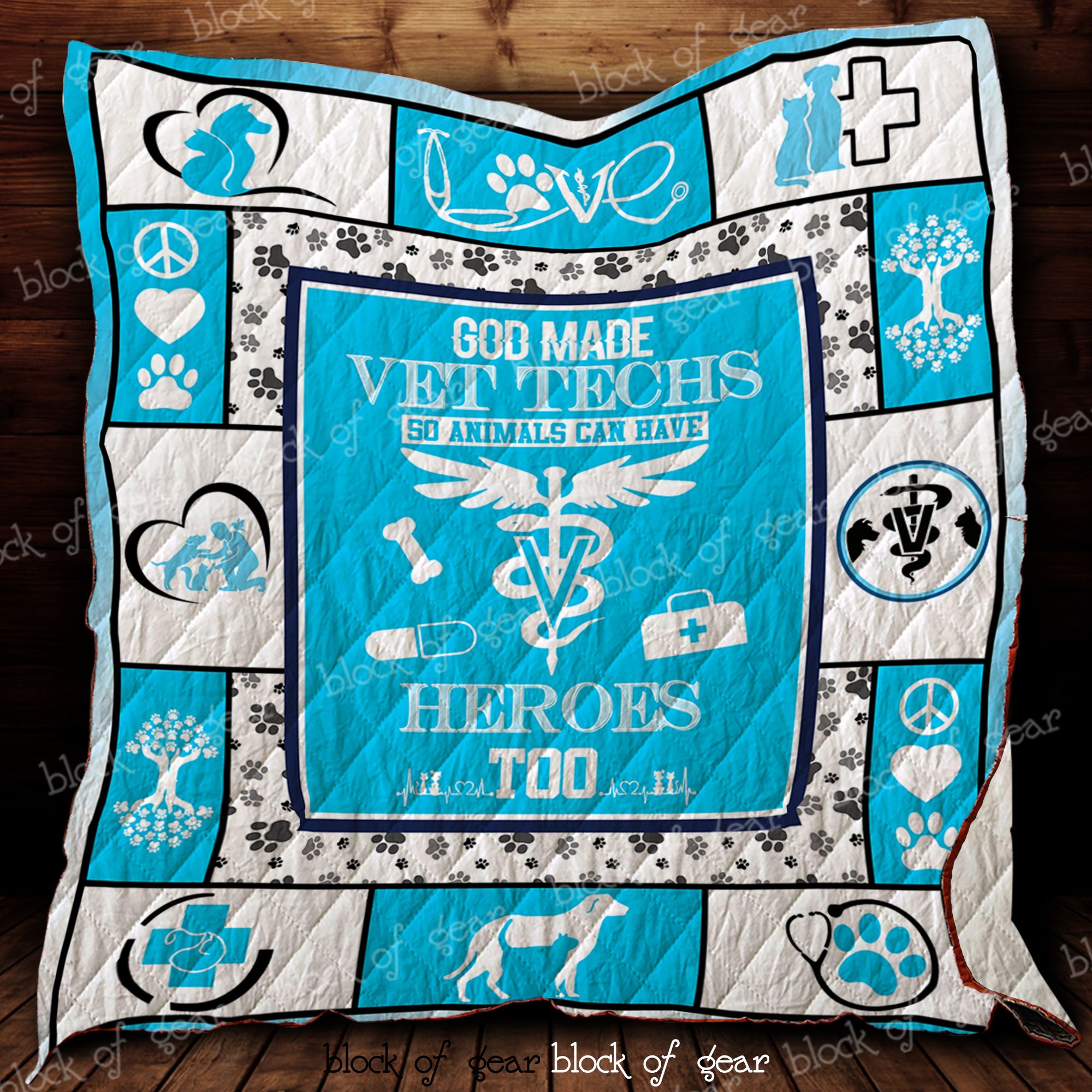 God Made Vet Techs Quilt Dk440 Dhc11123681Dd