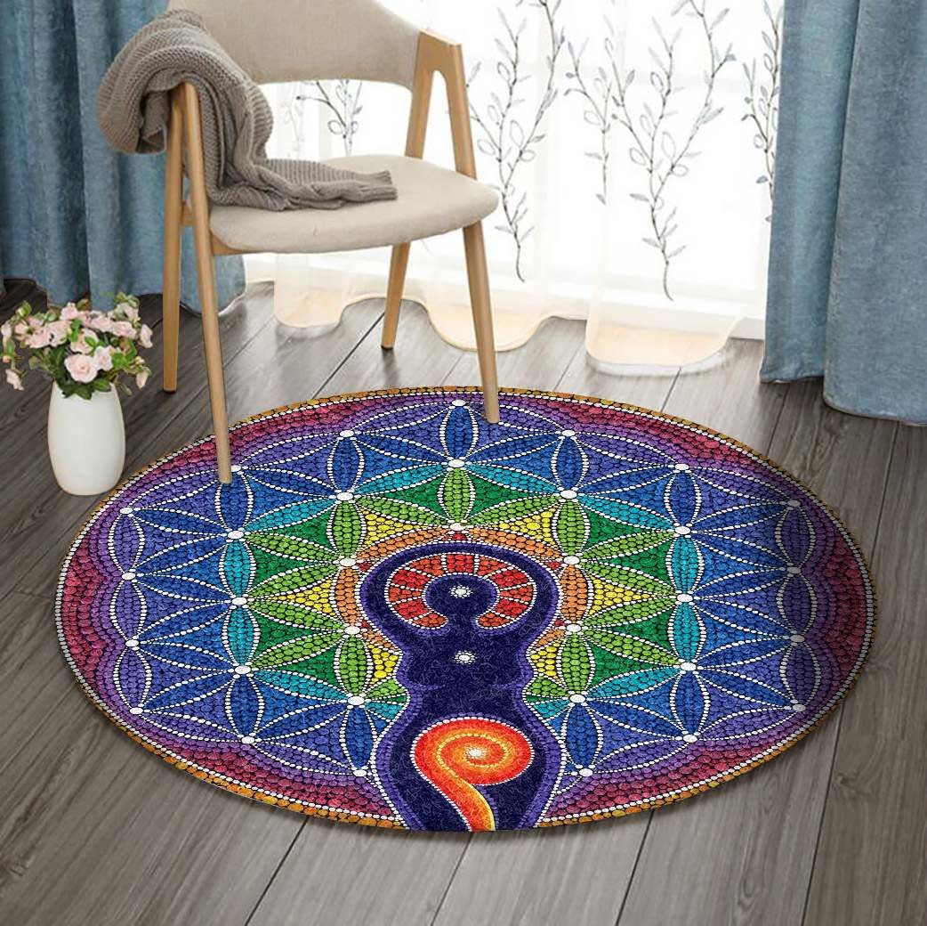 God Of Nature Round Carpet