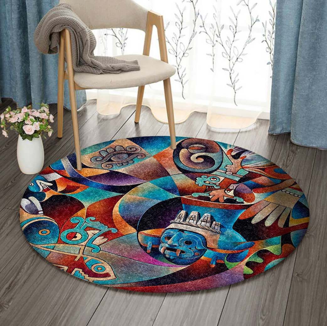 God Of Rain Round Carpet