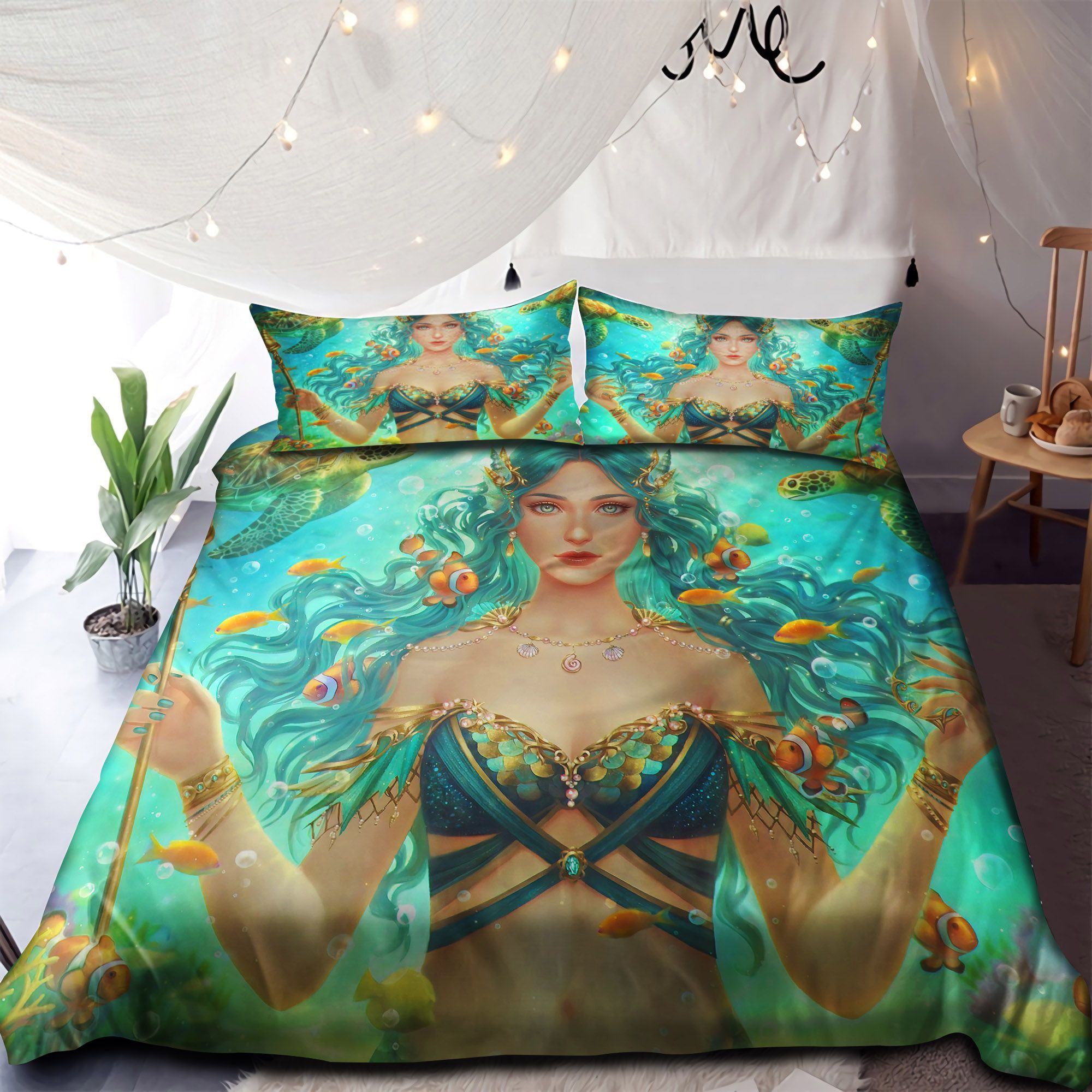 Goddess Of The Sea Mermaid Bedding Set