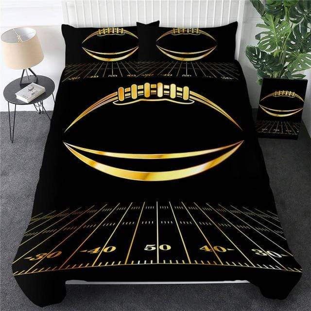 Gold American Football Luxury Bedding Set
