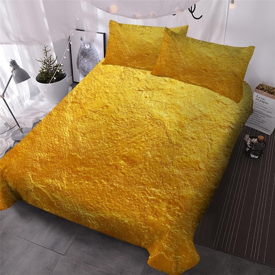 Gold Cement Bedding Set