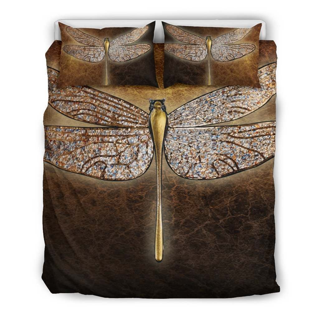 Gold Dragonfly Bedding Set