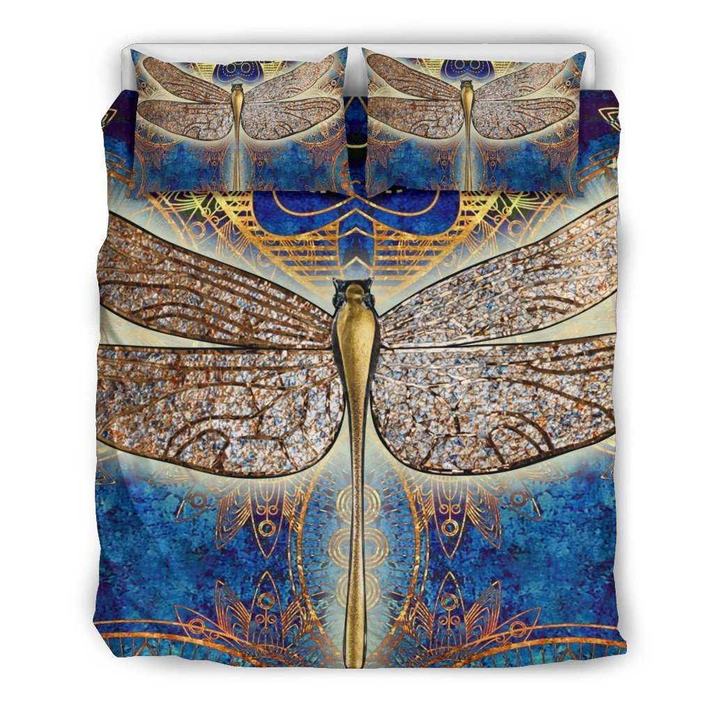 Gold Dragonfly Bedding Set