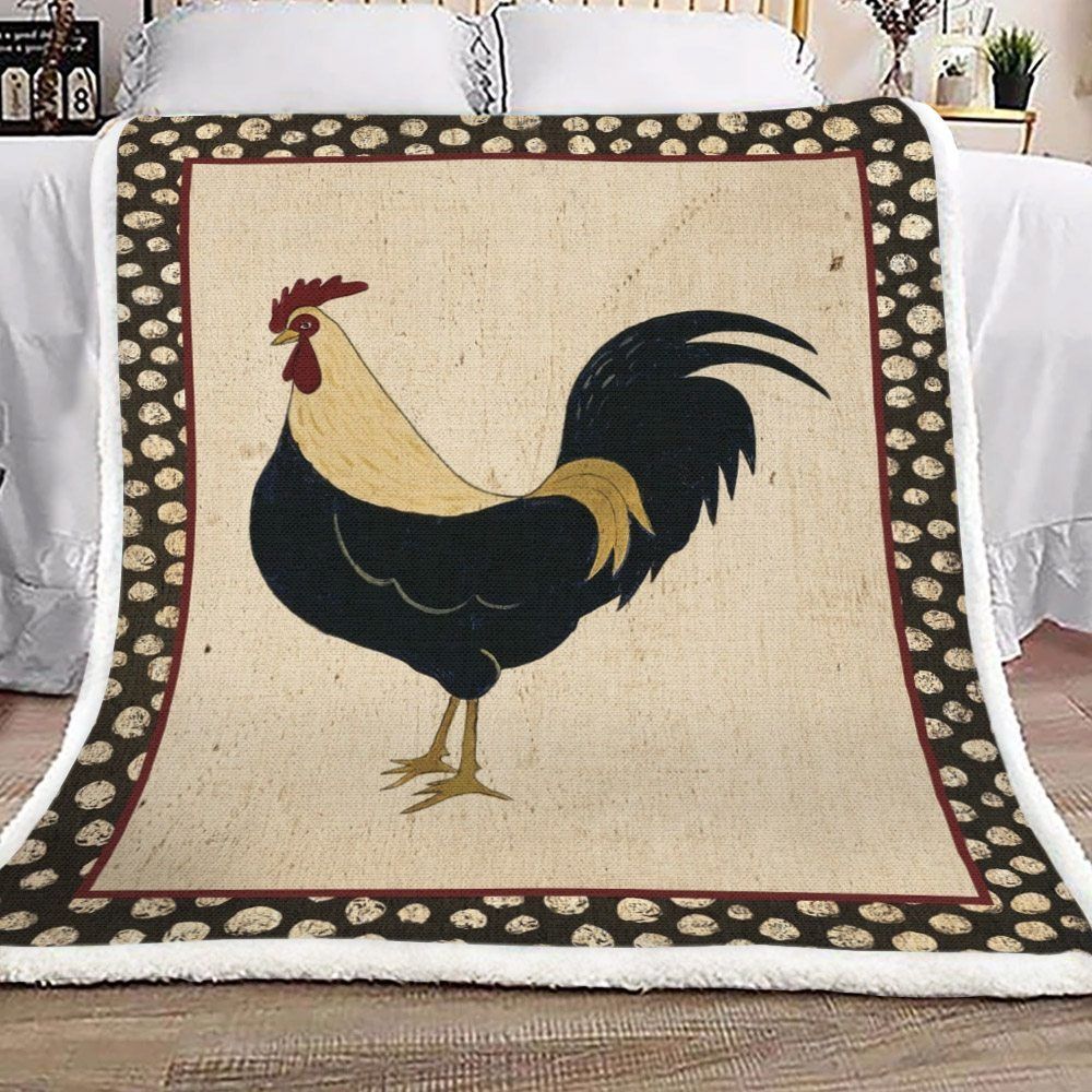 Gold Feather Chicken Sherpa Fleece