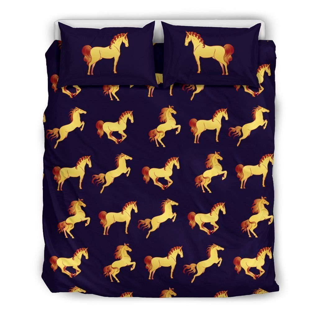 Gold Horse Bedding Set