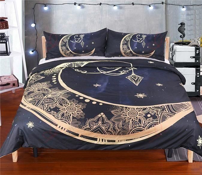 Gold Moon Pendantn Printed Bedding Set