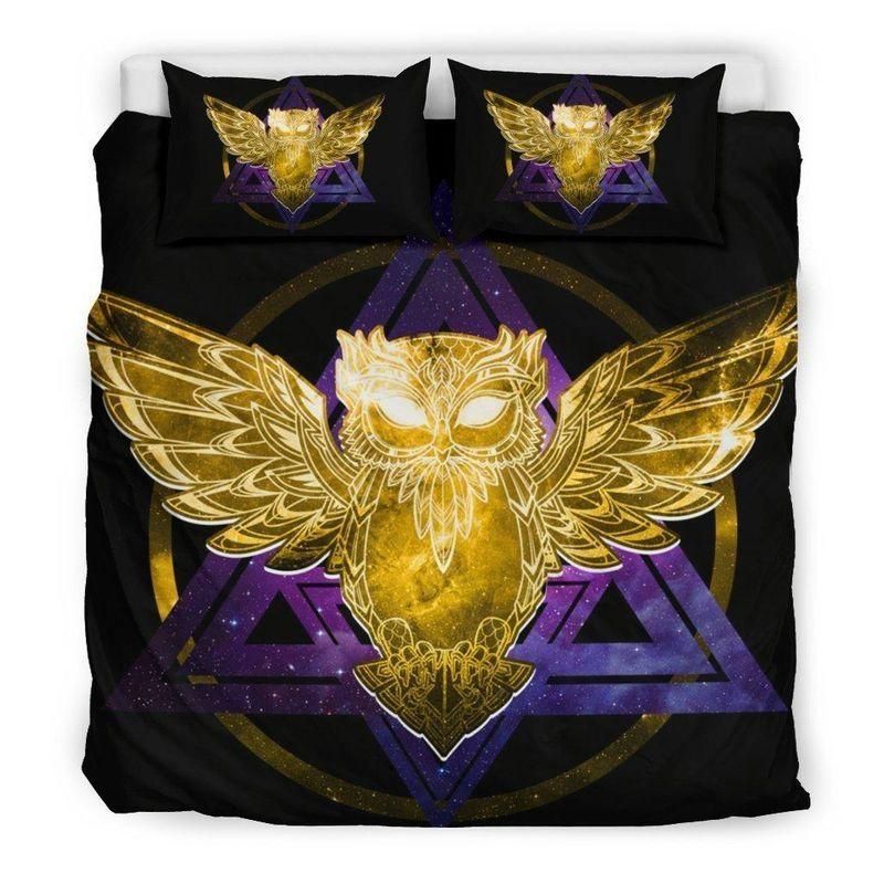 Gold Owl 3D Printed Bedding Set