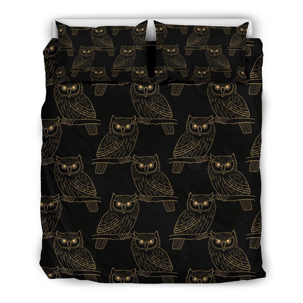 Gold Owl Bedding Set
