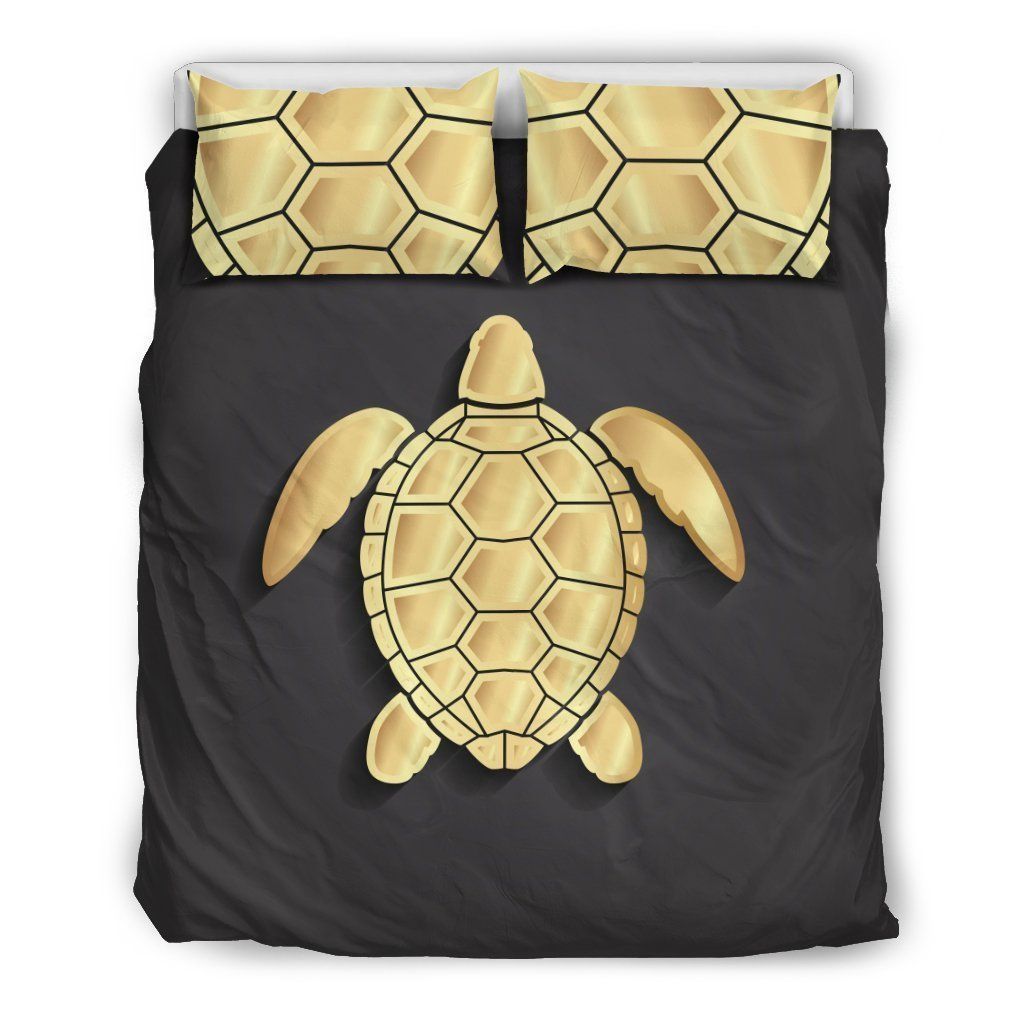Gold Sea Turtle Bedding Set