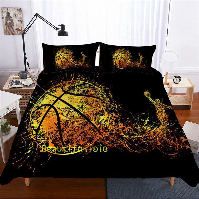Golden Basketball Bedding Set