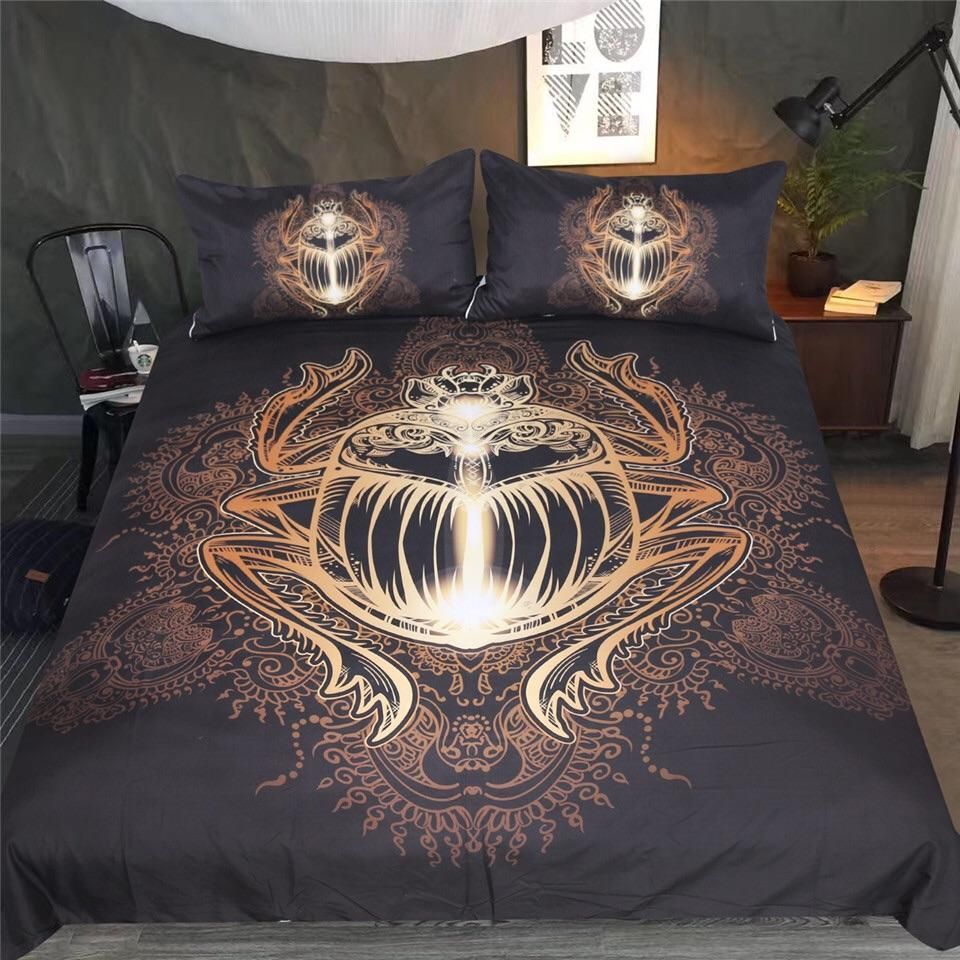 Golden Beetle Bedding Set