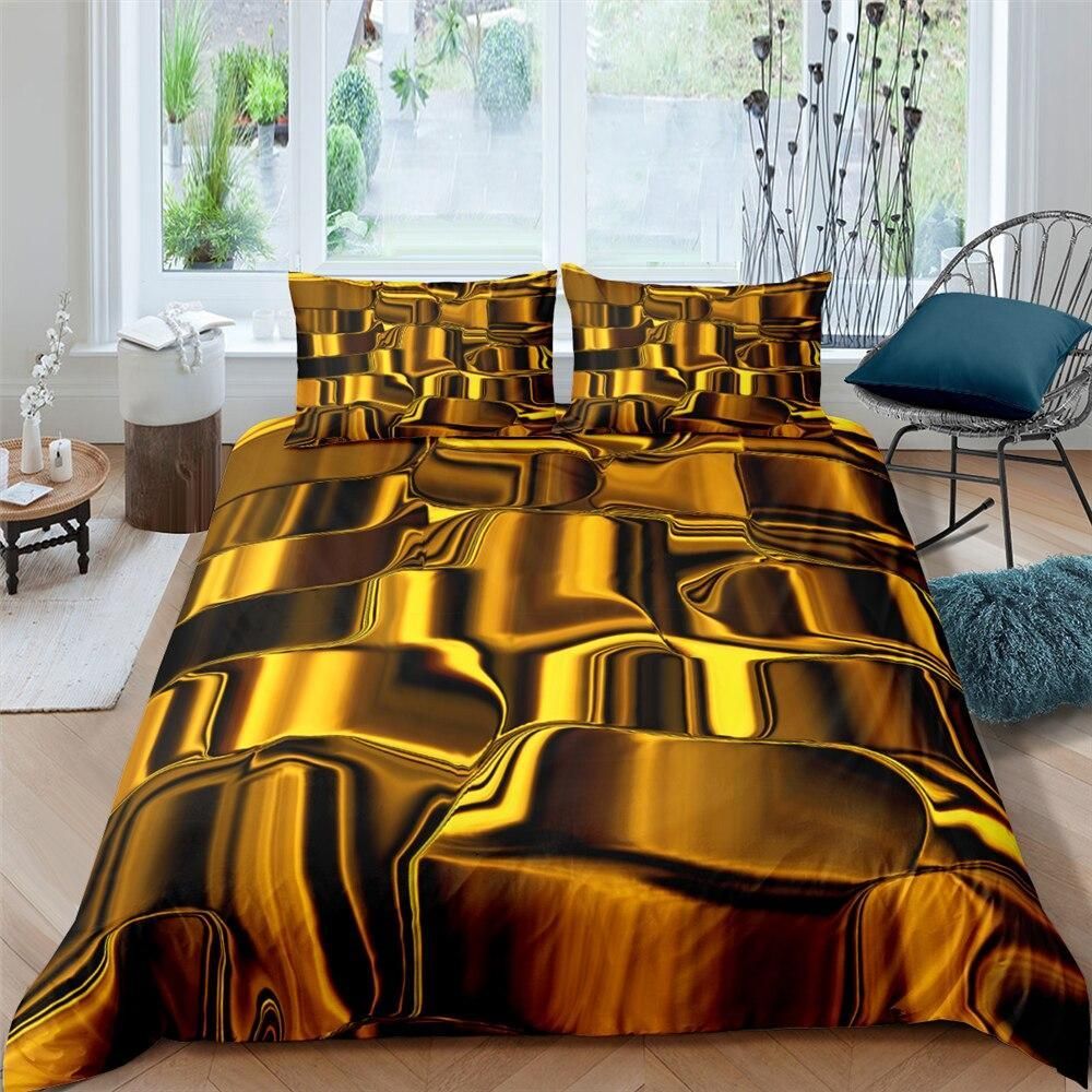 Golden Blocks Bedding Set