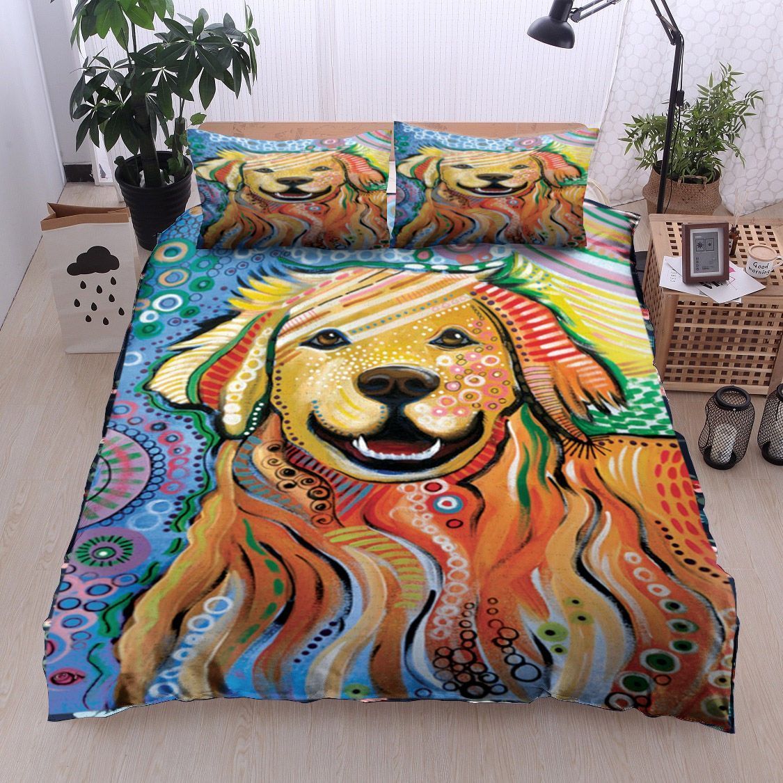 Golden Dog Bedding Set